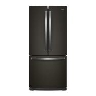 Black stainless steel french door refrigerator with bottom freezer in Kitchen & Kitchenware appliance collection