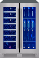 Presrv Wine & Bev Cooler, 24in UC, SS+Gls, Fr Dr