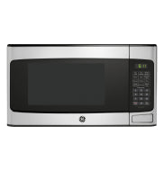 Stainless steel countertop microwave oven with digital keypad and LED display from kitchen appliances collection