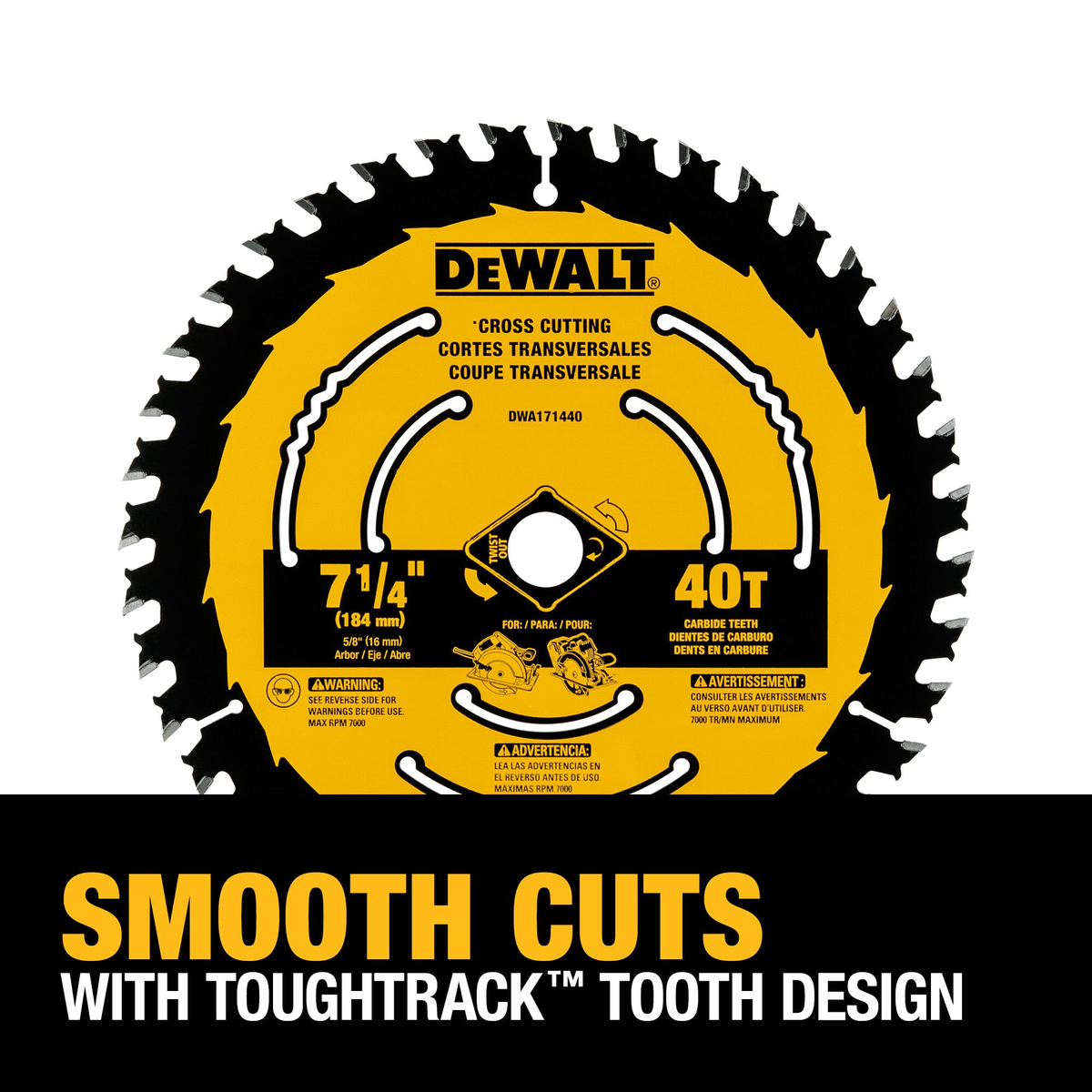 DEWALT ELITE SERIES™ 7-1/4 in. 40T Circular Saw Blade