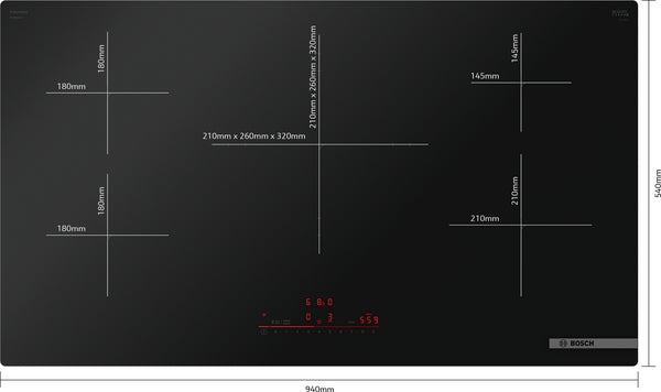 500 Series, Induction Cooktop, 36'', Without Frame
