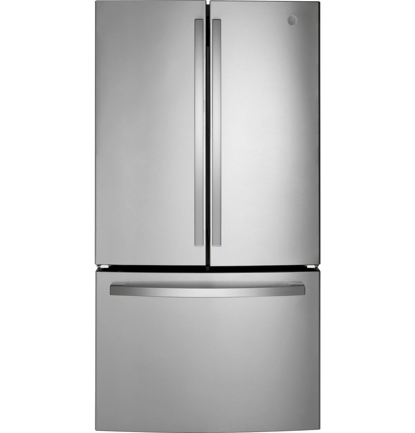 Fingerprint resistant stainless steel French-door refrigerator with bottom freezer from kitchen appliances collection