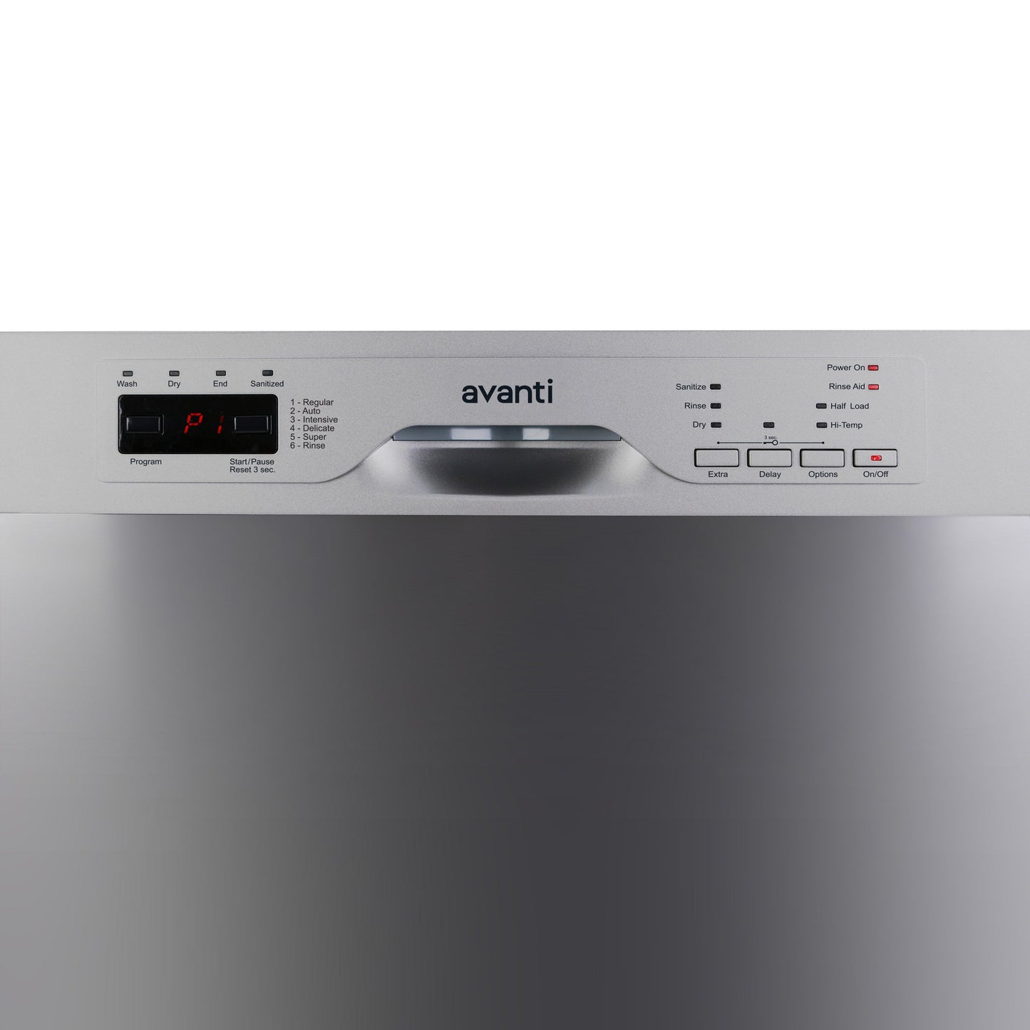 Avanti 18" Built In Dishwasher - Stainless Steel