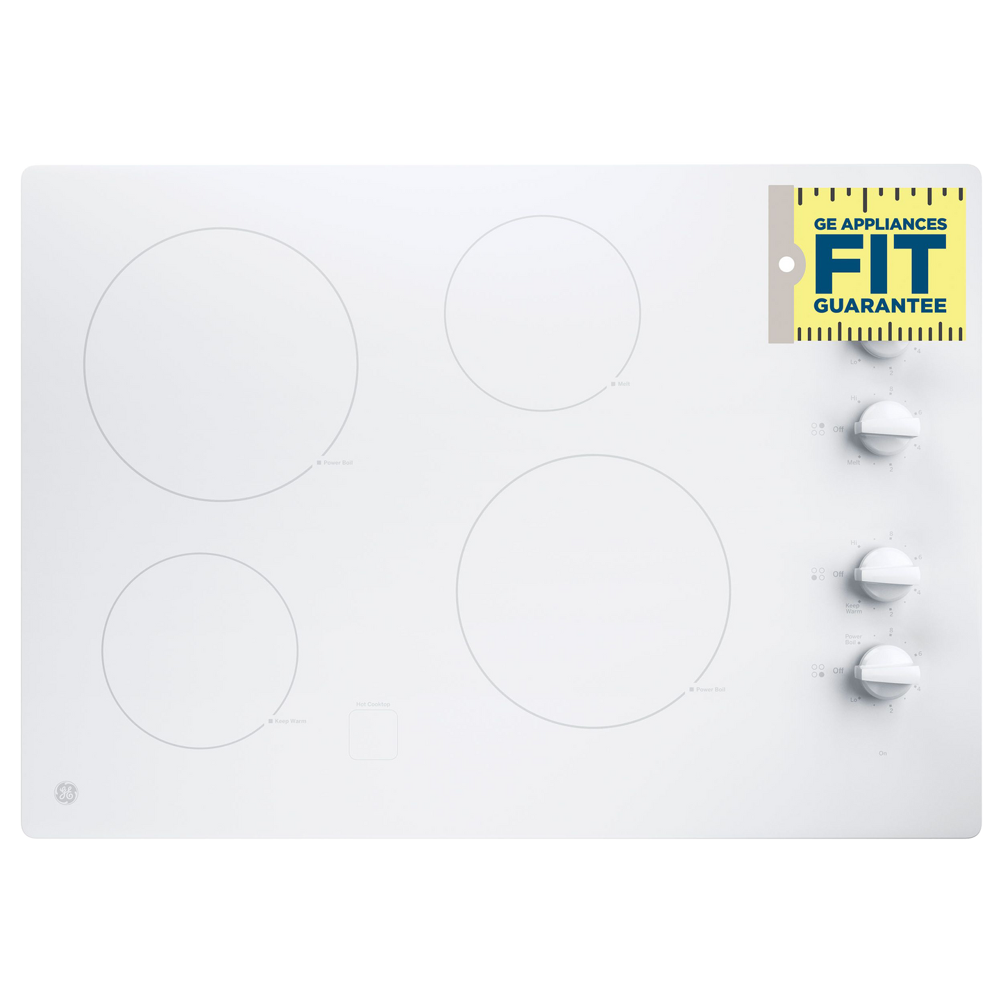 GE® 30" Built-In Knob Control Electric Cooktop