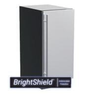 15-inch built-in clear ice machine in stainless steel with BrightShield lighting for kitchen and appliances collections