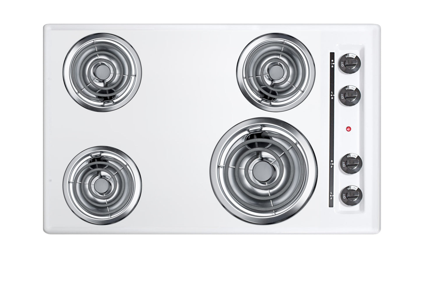 30" Wide 4-Burner Coil Cooktop