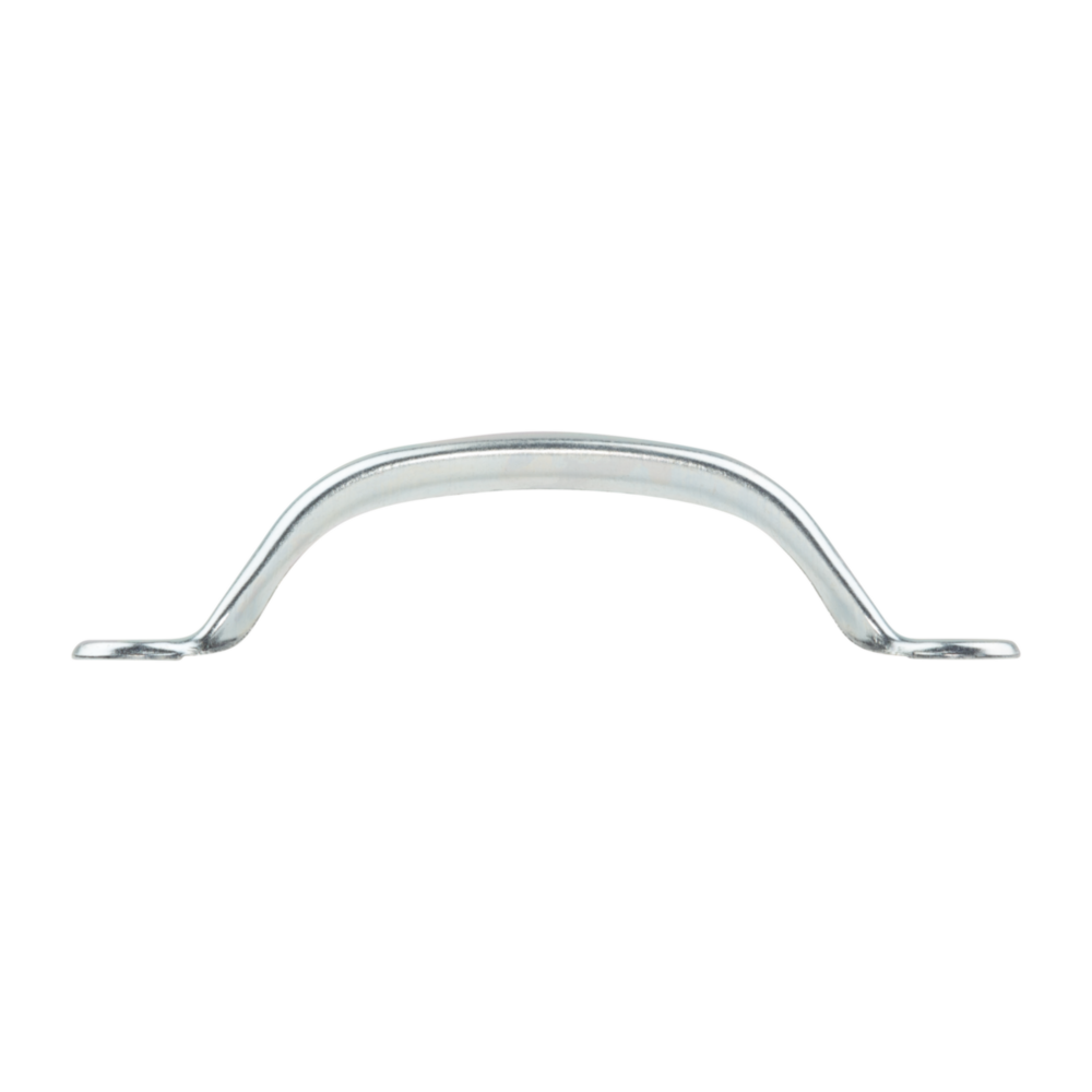 Zinc-finished curved door pull handle for home improvement and tools applications