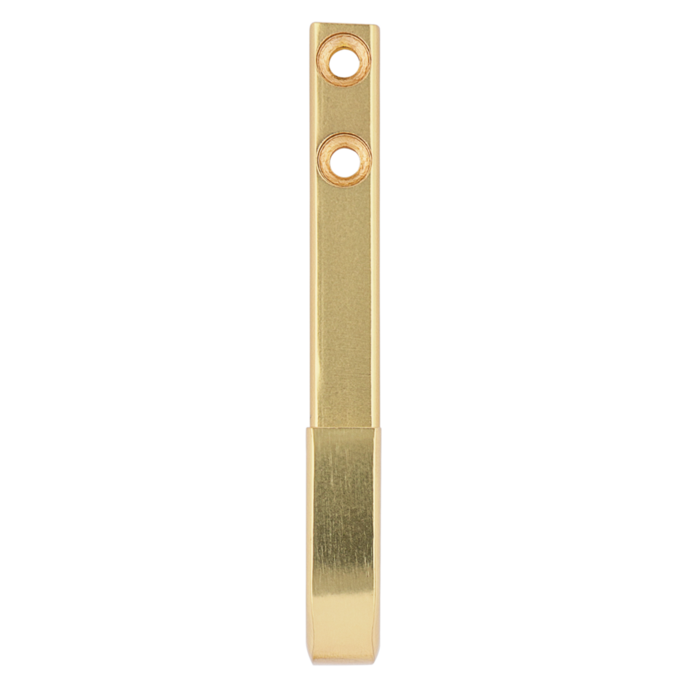 Brushed gold 4-inch modern metal hook with reed detail for storage and organization projects under $50