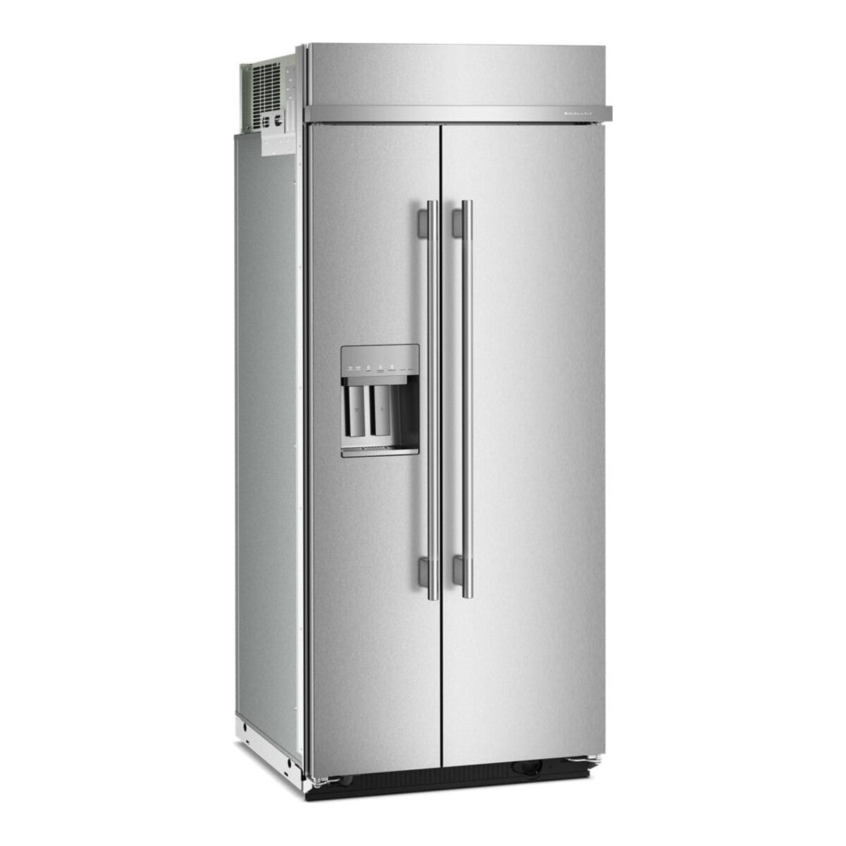 20.8 Cu. Ft. 36-Inch Built-In Side-by-Side Refrigerator with Exterior Water and Ice Dispenser with Measured Fill in PrintShield® Stainless Steel