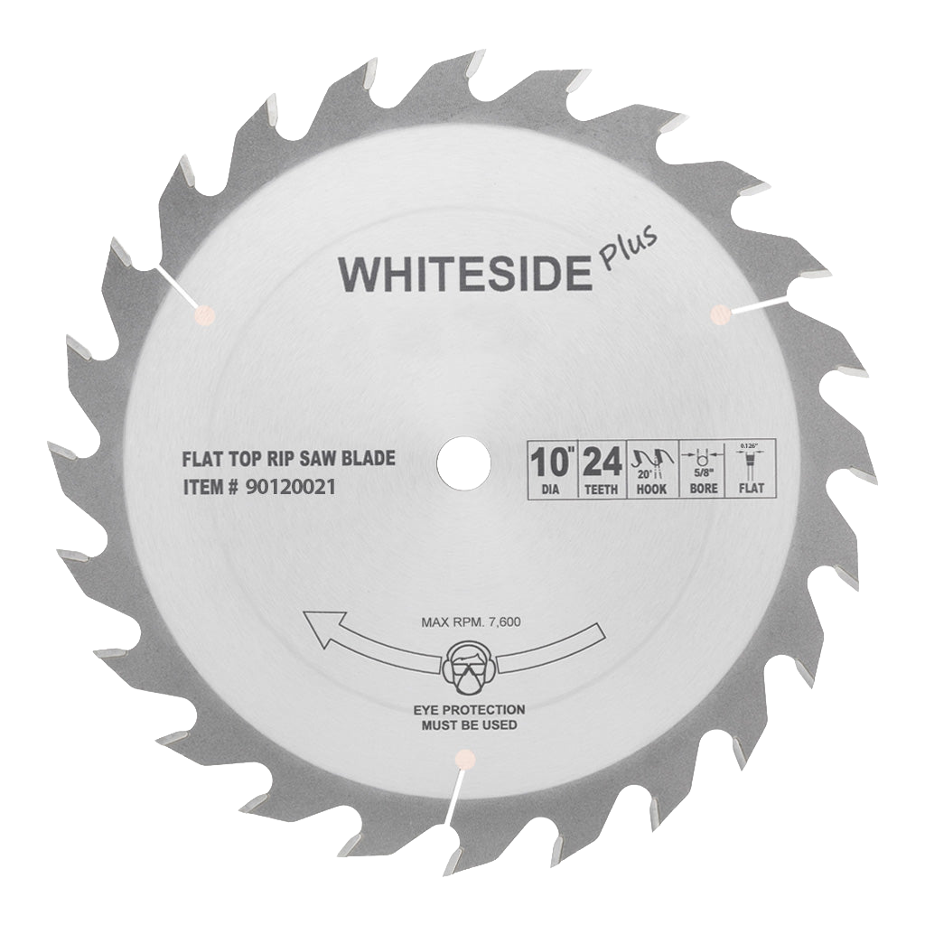 Whiteside 90120021 Standard Ripping 10"OD, 24T, 5/8"B, FLAT