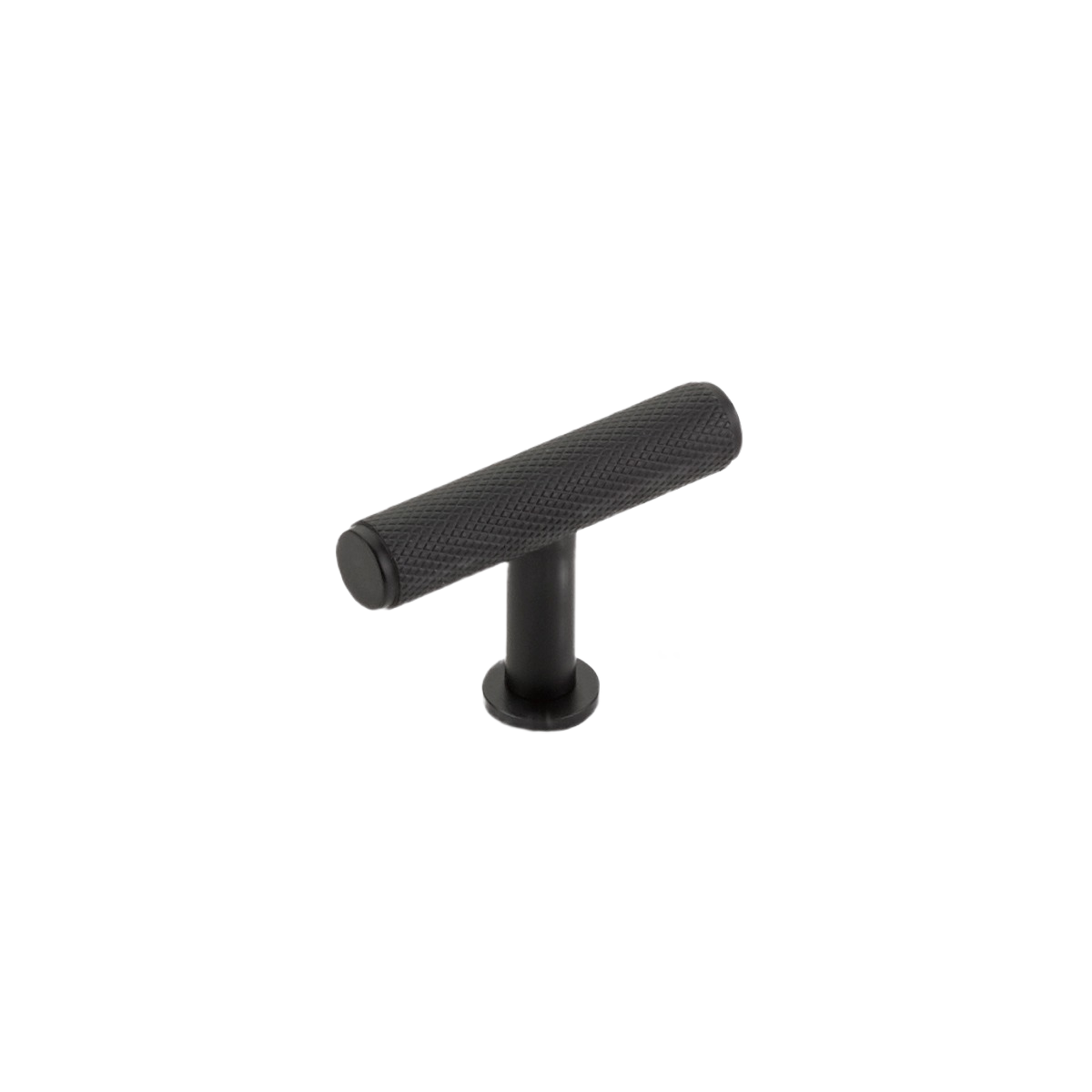 Matte black knurled cabinet knob with solid brass construction for furniture and hardware home improvement projects under $50 collection
