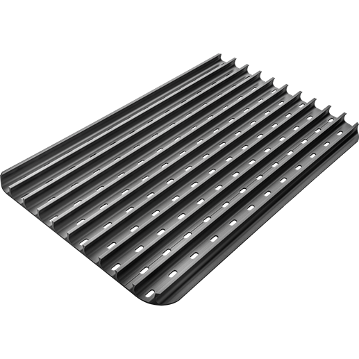 Durable anodized aluminum sear grate for grilling, designed for high heat and precision cooking in outdoor living collections