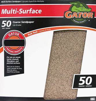 9 x 11 inch 50-grit coarse multi-surface sandpaper sheet for wood, metal, plastic in Sand Paper collection
