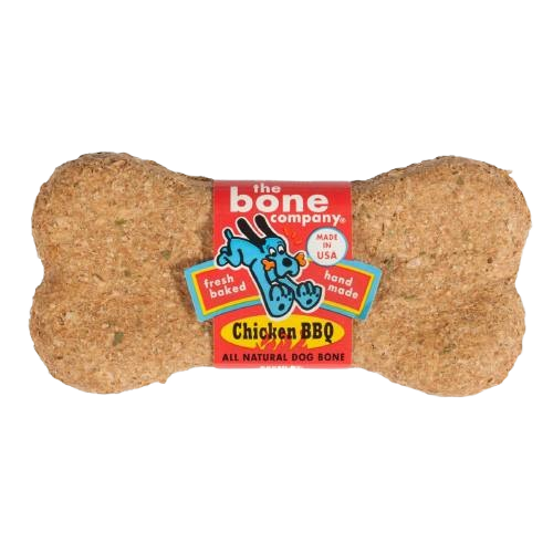 All-natural bone-shaped dog biscuit with BBQ chicken flavor in pet treats and dog supplies collections