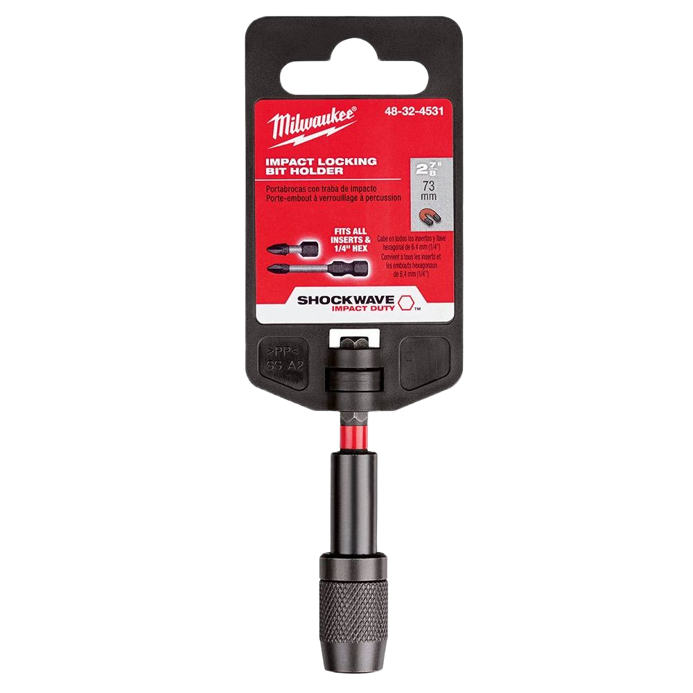Durable locking bit holder with auto-lock design for secure fastening in power tool and woodworking accessories collections