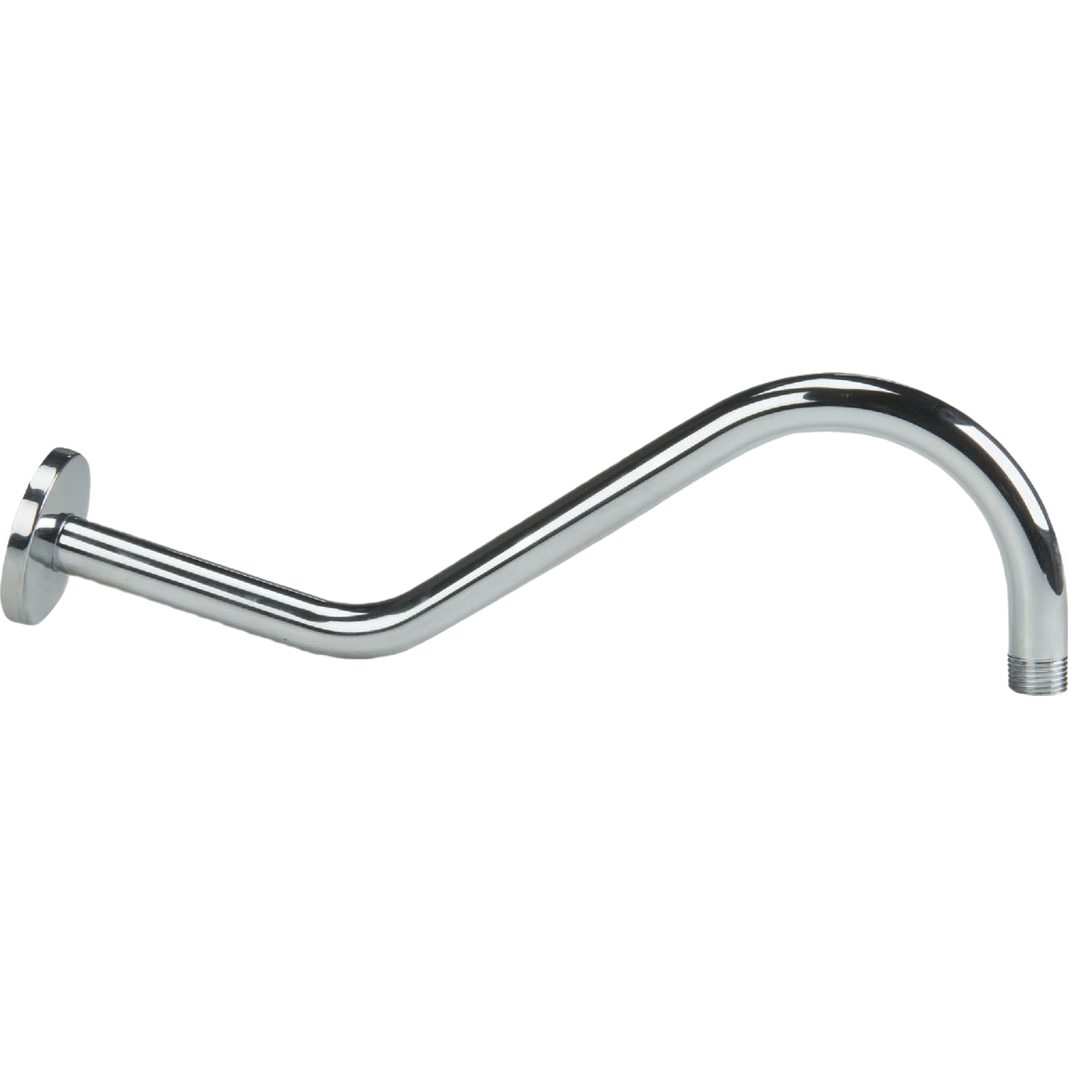 Chrome shower arm with curved design for bathroom plumbing parts and home improvement projects under $50 collection
