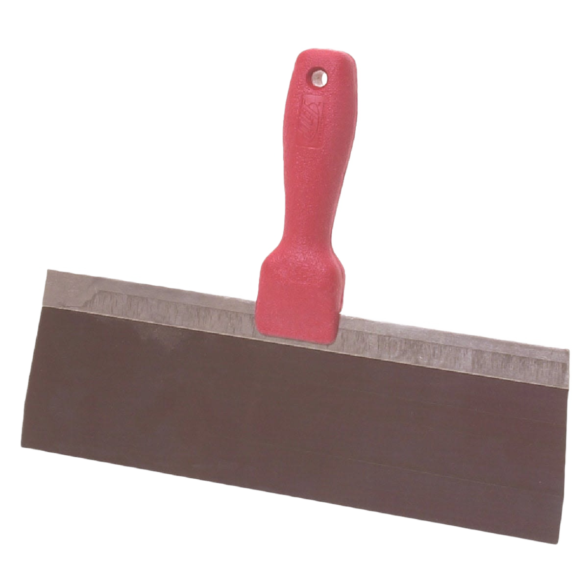 12-inch steel taping knife with red plastic handle for smooth drywall joint compound application in Paint & Supplies collections