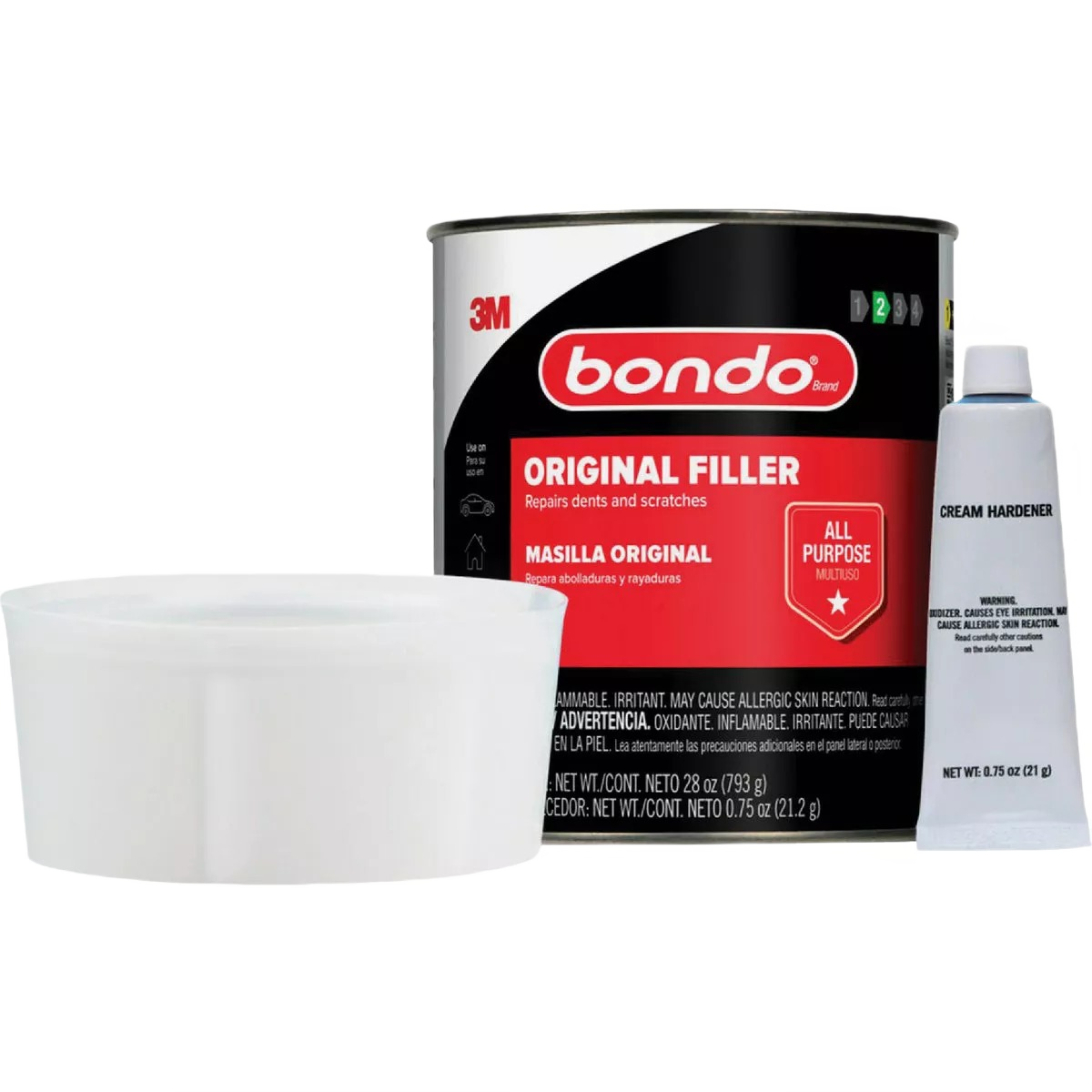 Professional-grade all-purpose original filler with hardener for automotive and home repair projects under $50 collections