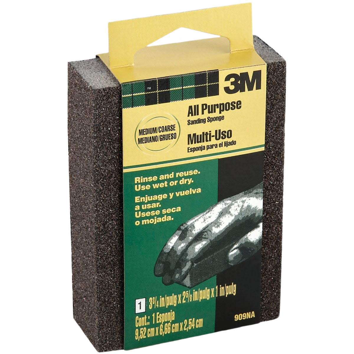 Medium coarse sanding sponge with textured surface for versatile home improvement sanding and repair tasks under $50 collection