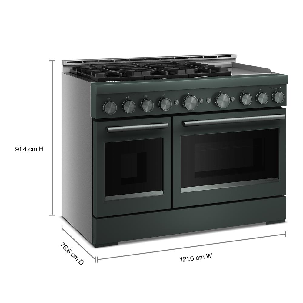 KitchenAid® 48-Inch 6 Burner Commercial-Style Gas Range with Griddle