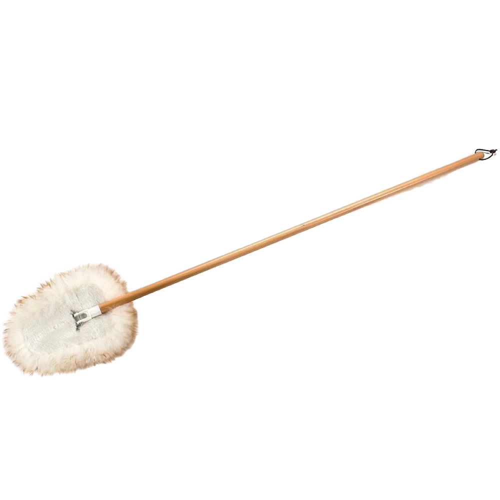 Cleaning wedge mop with lamb's wool head and wooden handle for mops and mop buckets in cleaning tools under $50 collection