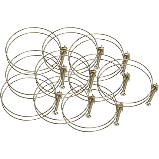 Set of 2-1/2 inch wire hose clamps for secure hose connection in woodworking and dust collection applications under $50 tools collection