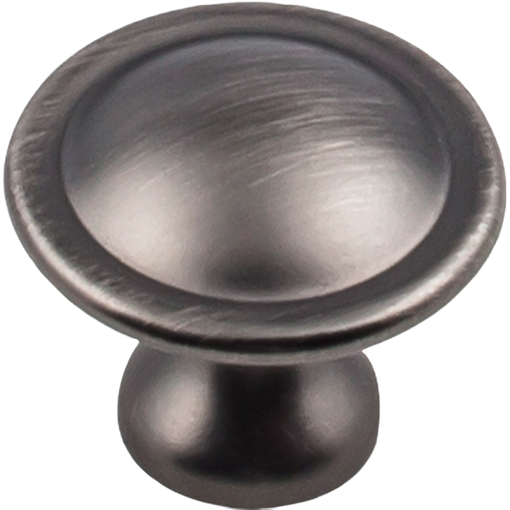 Brushed pewter cabinet knob with rounded edges, part of furniture accessories and home improvement hardware under $50 collection