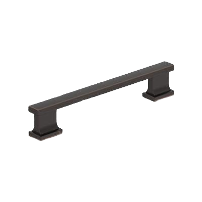 Oil-rubbed bronze cabinet pull with 5-1/16 inch center-to-center design in hardware and furniture accessories collections