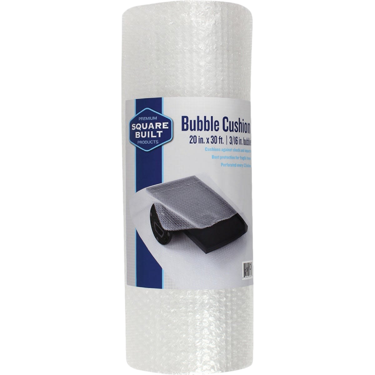 Roll of thick bubble cushion wrap with 3/16 inch bubbles for protecting fragile items under 50 dollars