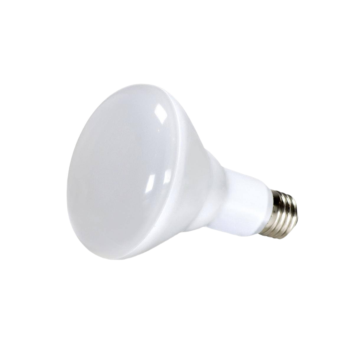 White BR30 LED floodlight bulb with smooth finish for warm, energy-efficient home lighting under $50 collection