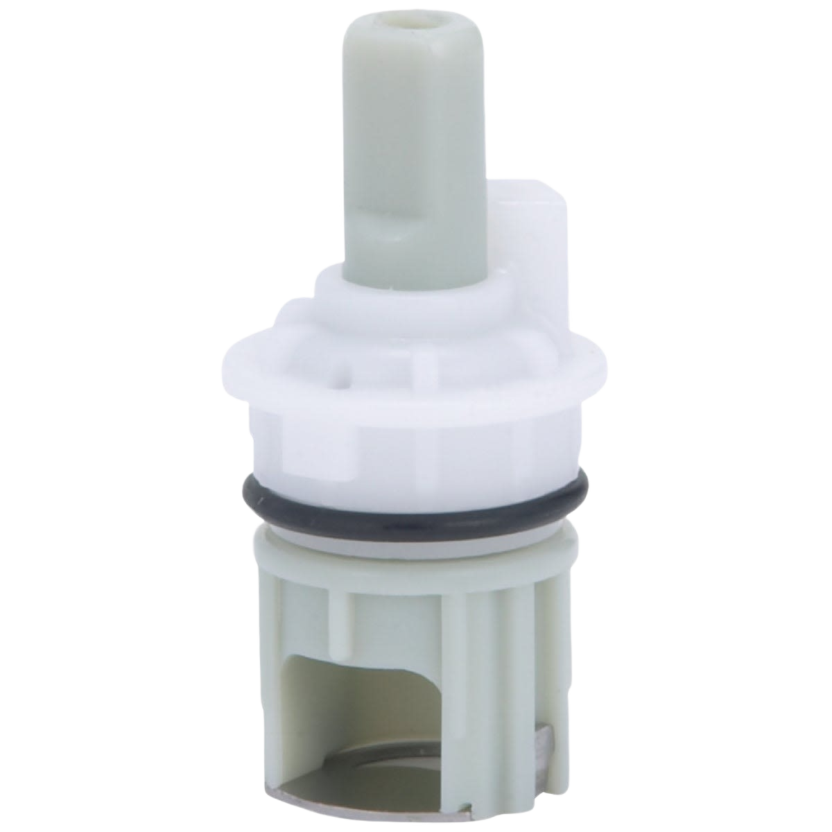 Plastic faucet cartridge stem with seal ring designed for home improvement and plumbing repairs