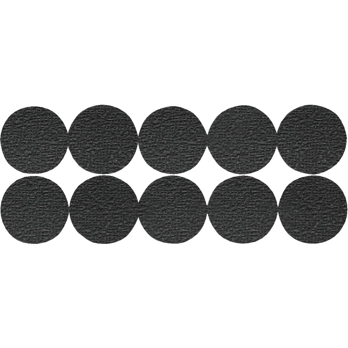 Set of black round non-skid pads with textured surface for furniture protection in hardware and home improvement collections