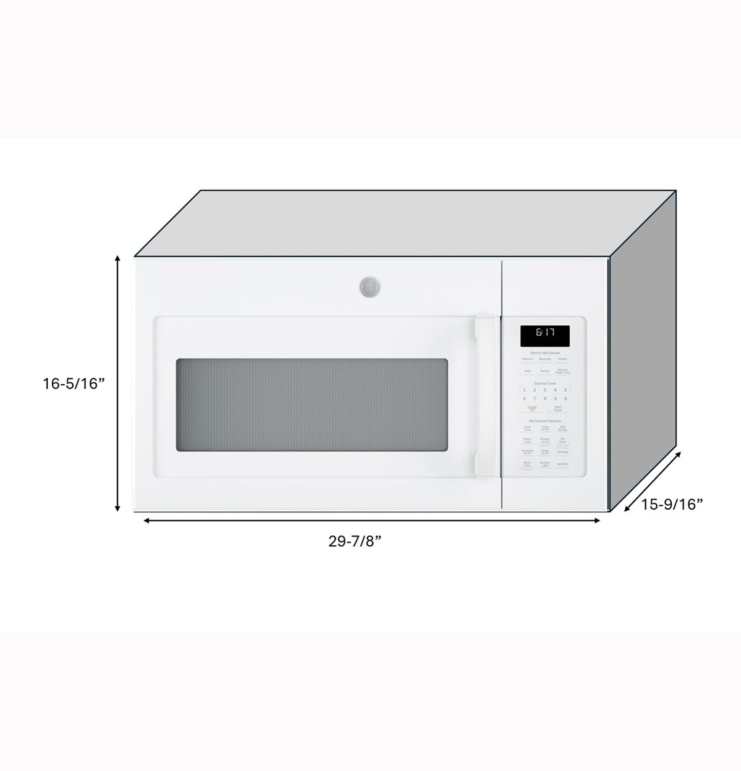 GE® 1.7 Cu. Ft. Over-the-Range Sensor Microwave Oven
