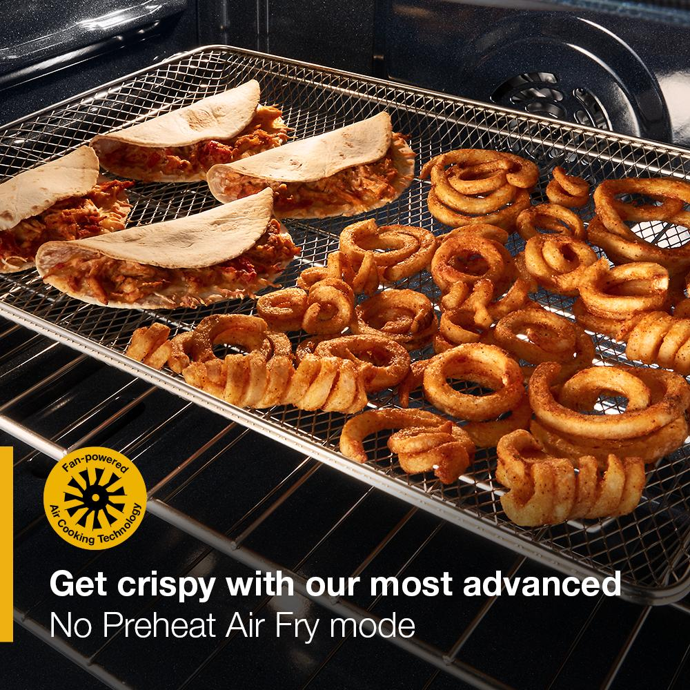 30-inch Electric Smart Range with Air Cooking Technology and Steam Clean