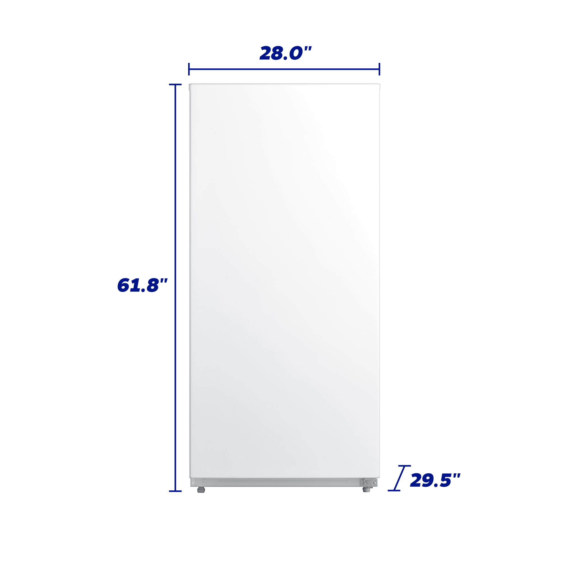 White upright convertible freezer and refrigerator with simple design and dimensions in Freezers & Ice Makers collection at Hartville Hardware