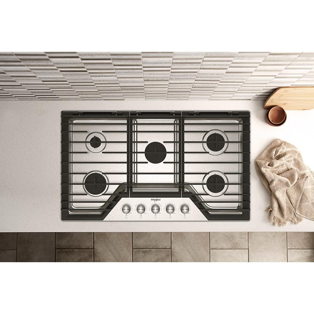 36-inch Gas Cooktop with 5 Burners and EZ-2-Lift™ Hinged Cast-Iron Grates