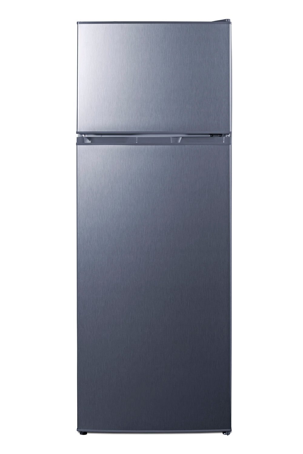 22-inch wide top-mount refrigerator-freezer in stainless steel finish for compact kitchens in appliance collections