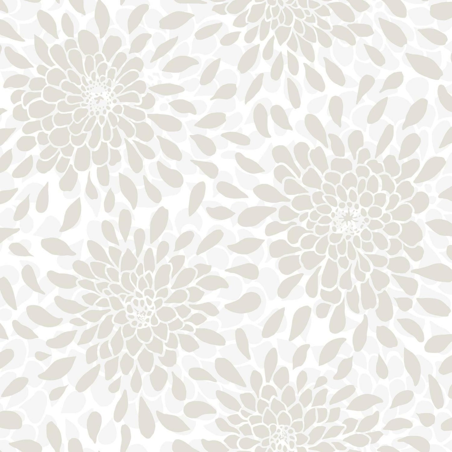 Neutral beige floral pattern peel and stick wallpaper designed for easy home improvement and decor updates