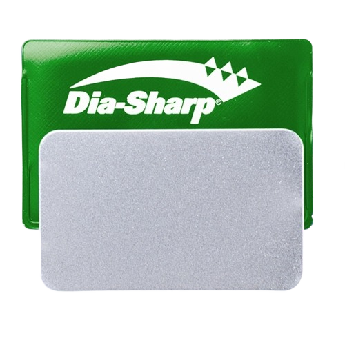 X-fine diamond sharpening stone with green protective case for precision tool maintenance in home improvement projects