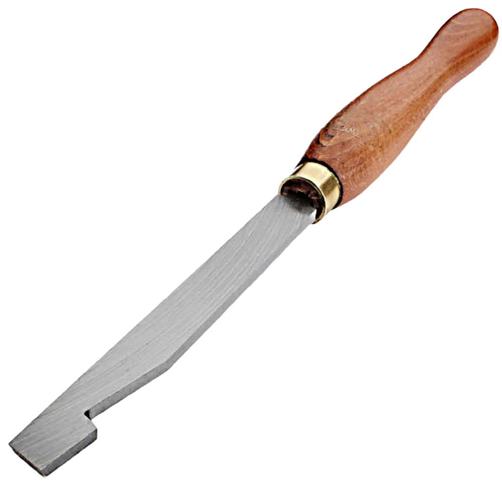 Side cutting diamond scraper with wooden handle and metal blade for precision home improvement and tool use