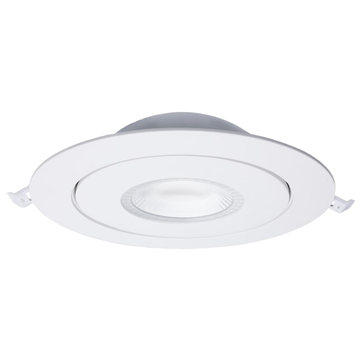 White adjustable LED recessed downlight with color temperature selection for electrical and lighting projects under $50 collections