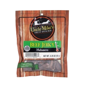 Package of Uncle Mike's spicy habanero beef jerky snack from Chips & Snacks and Food & Beverage collections
