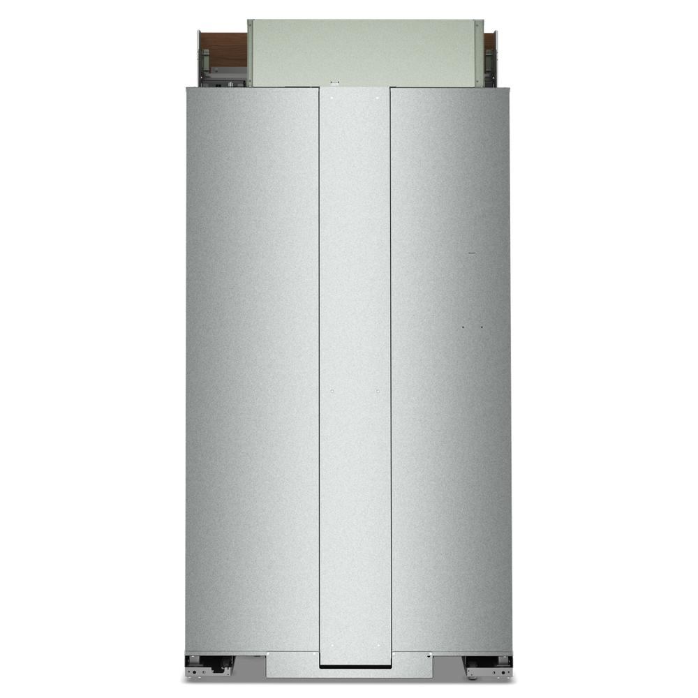 Built-in side-by-side refrigerator panel-ready design with platinum interior, part of KitchenAid kitchen appliances collection