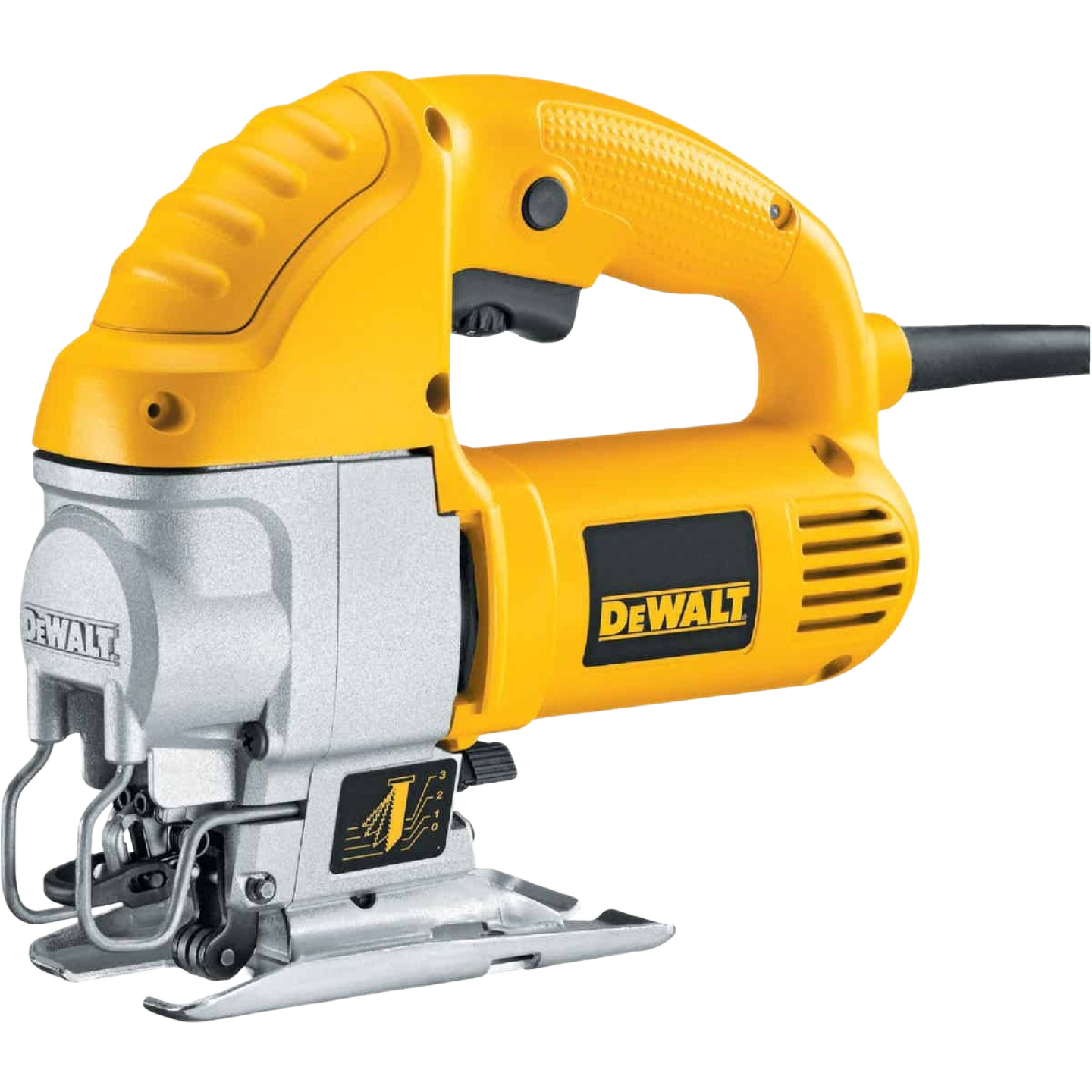 Yellow and silver variable speed orbital jigsaw in power tools and home improvement collections
