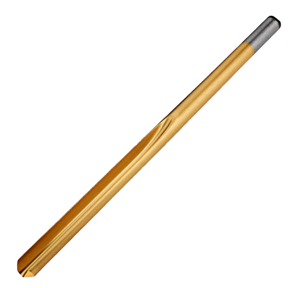 Gold-toned Sorby bowl gouge blade with steel tang for precision woodworking and home improvement tasks