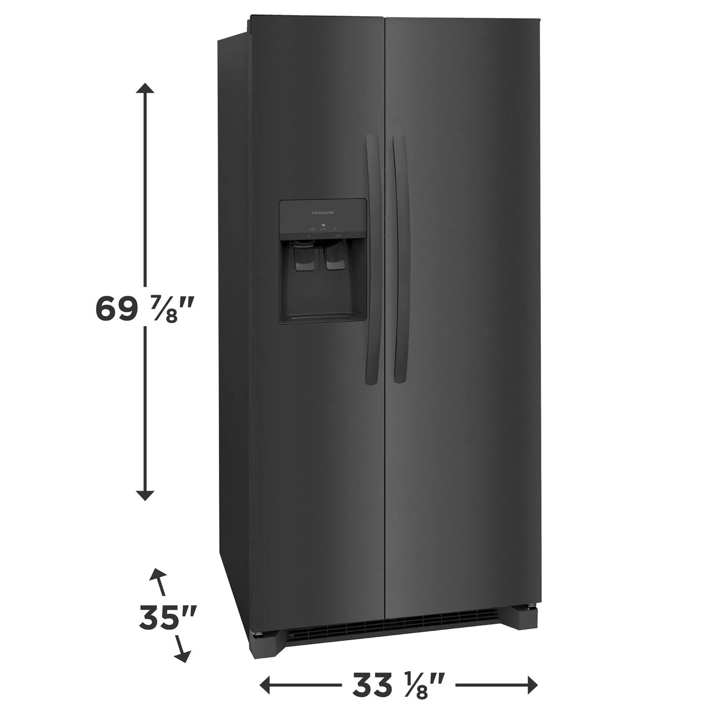 22 Cu. Ft. 33" Standard Depth Side by Side Refrigerator