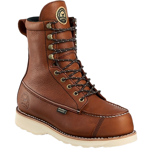 Men’s brown leather upland boot with durable rubber sole for Clothing & Shoes and Footwear collections