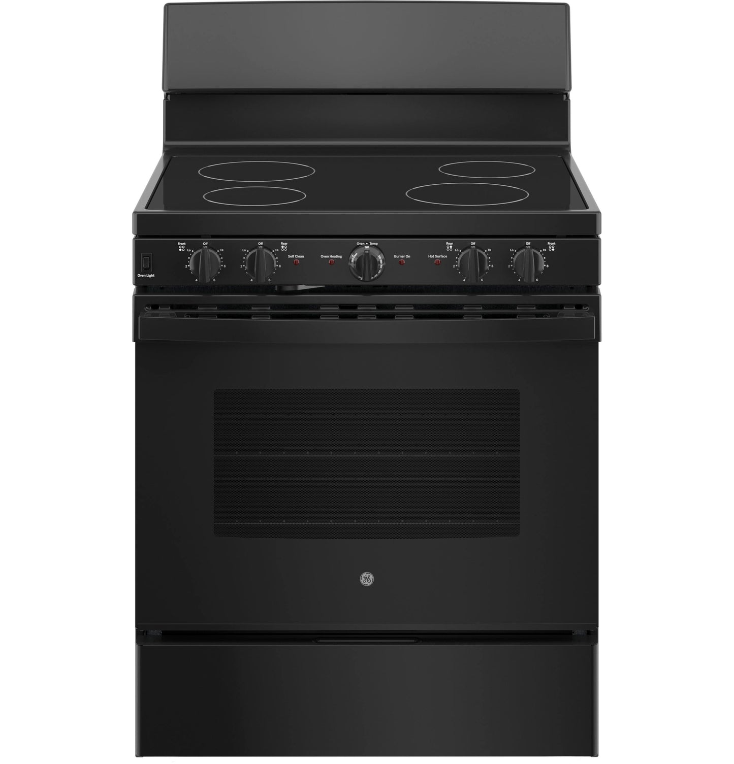 Black free-standing electric radiant smooth cooktop range with control knobs in Ranges and Kitchen & Kitchenware collections