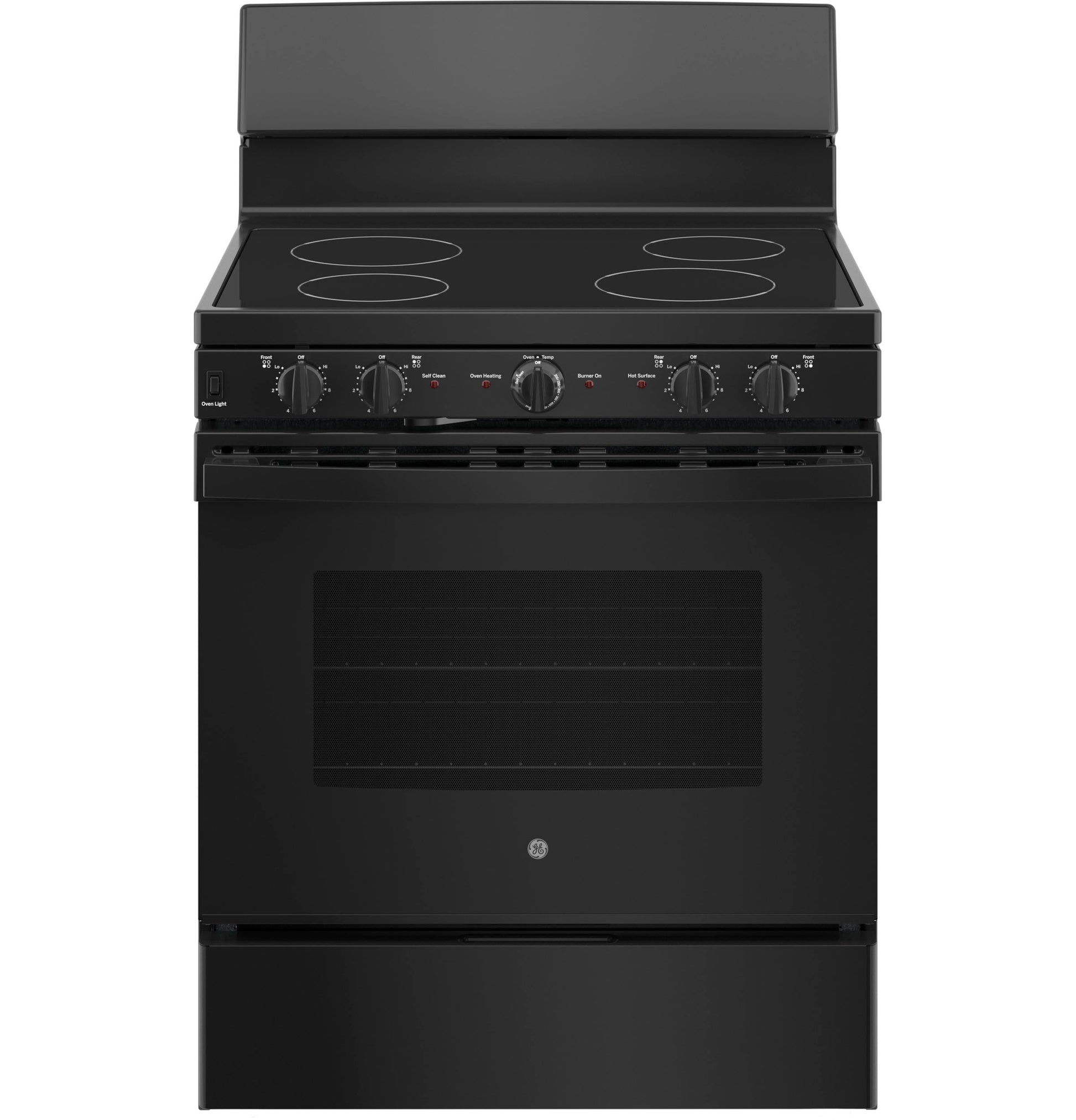 Black free-standing electric radiant smooth cooktop range with control knobs in Ranges and Kitchen & Kitchenware collections