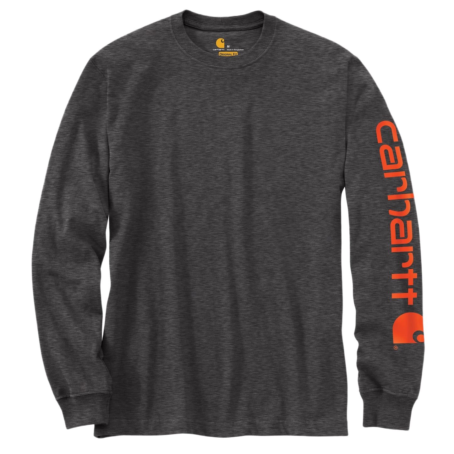 Carhartt Men's Loose Fit Heavyweight Logo Sleeve Graphic Long Sleeve T-Shirt